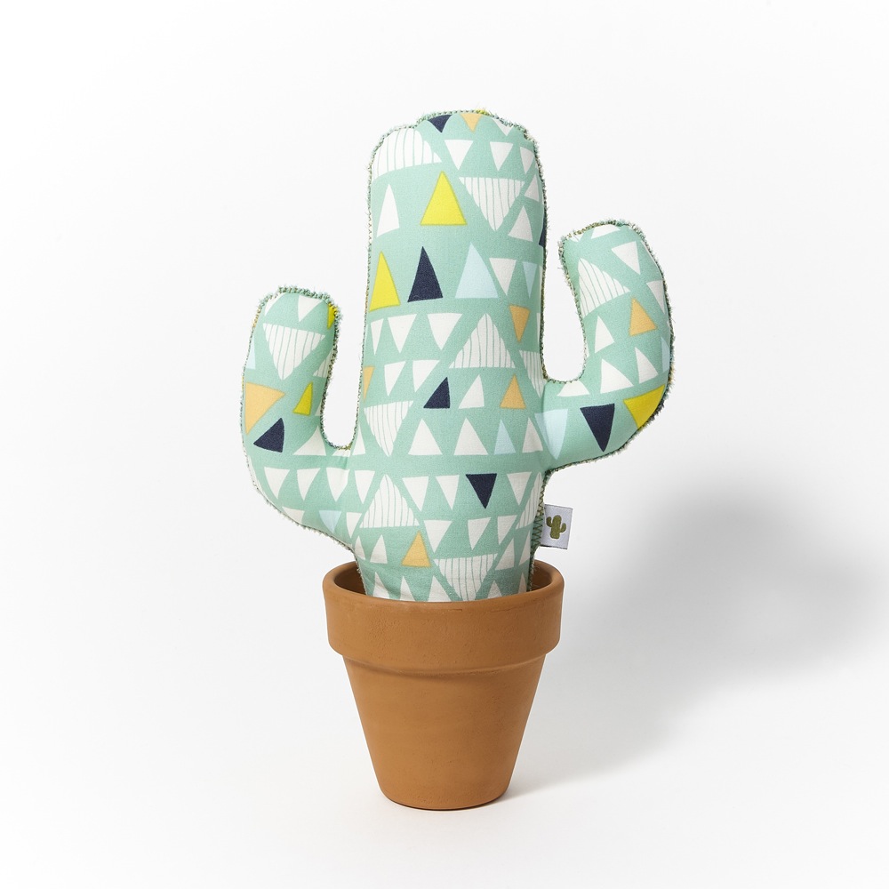Cactus de tela grande (Geo turquesa)B