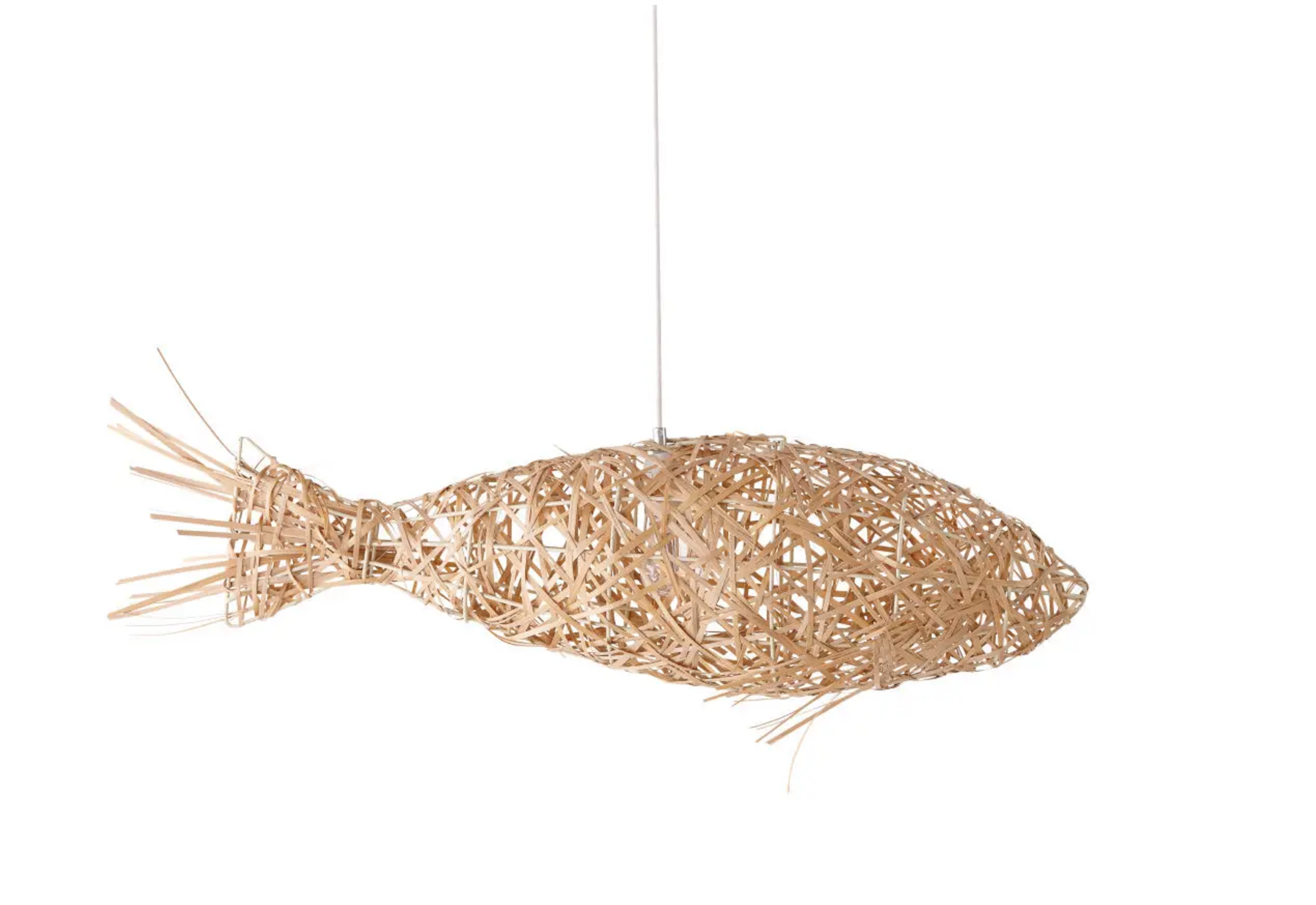 Lámpara de techo pez de fibra vegetal de Maisons du Monde