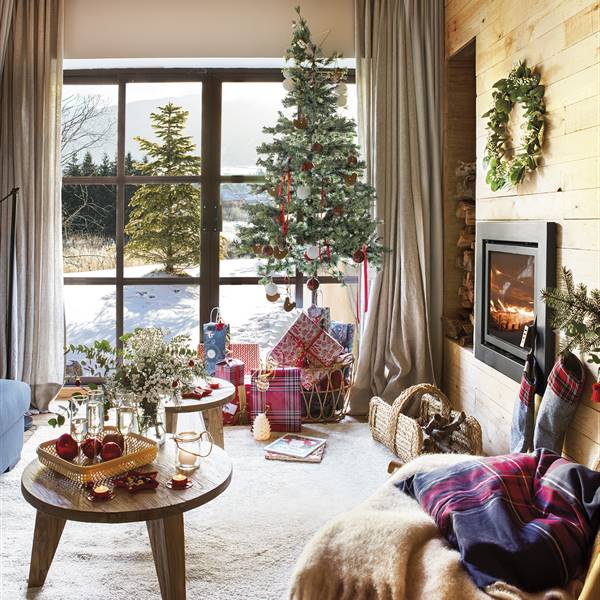 Una casita rústica donde toda la decoración navideña es de IKEA: ¡ha quedado de cuento!