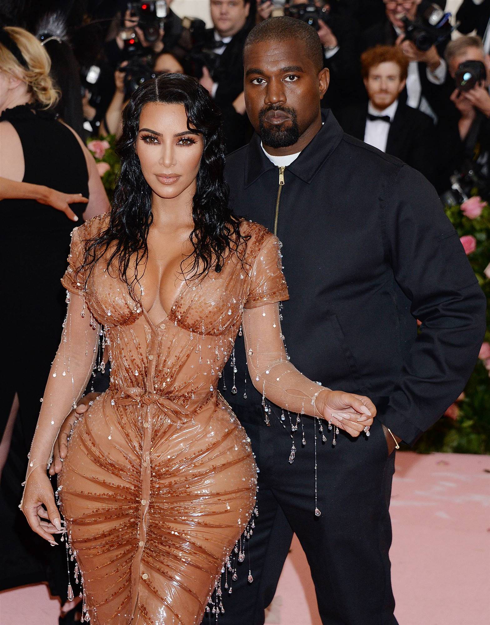 Kim Kardashian y Kanye West en la gala de los MET