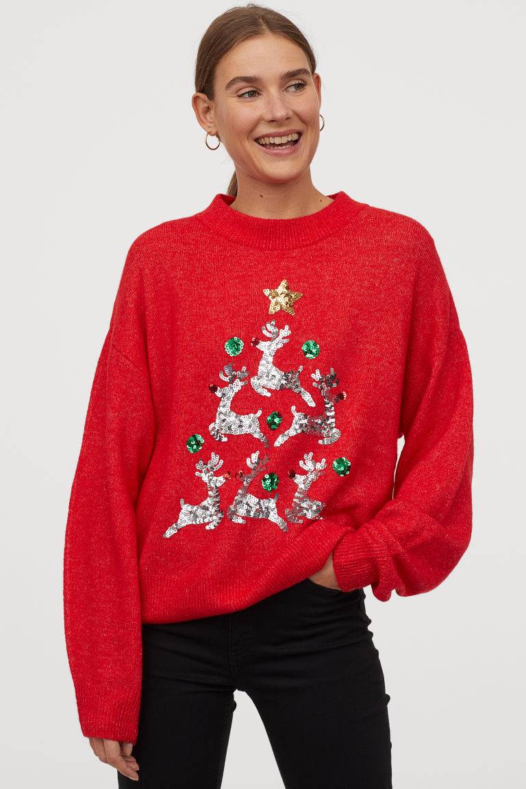 ugly christmas sweater-jersey rojo renos