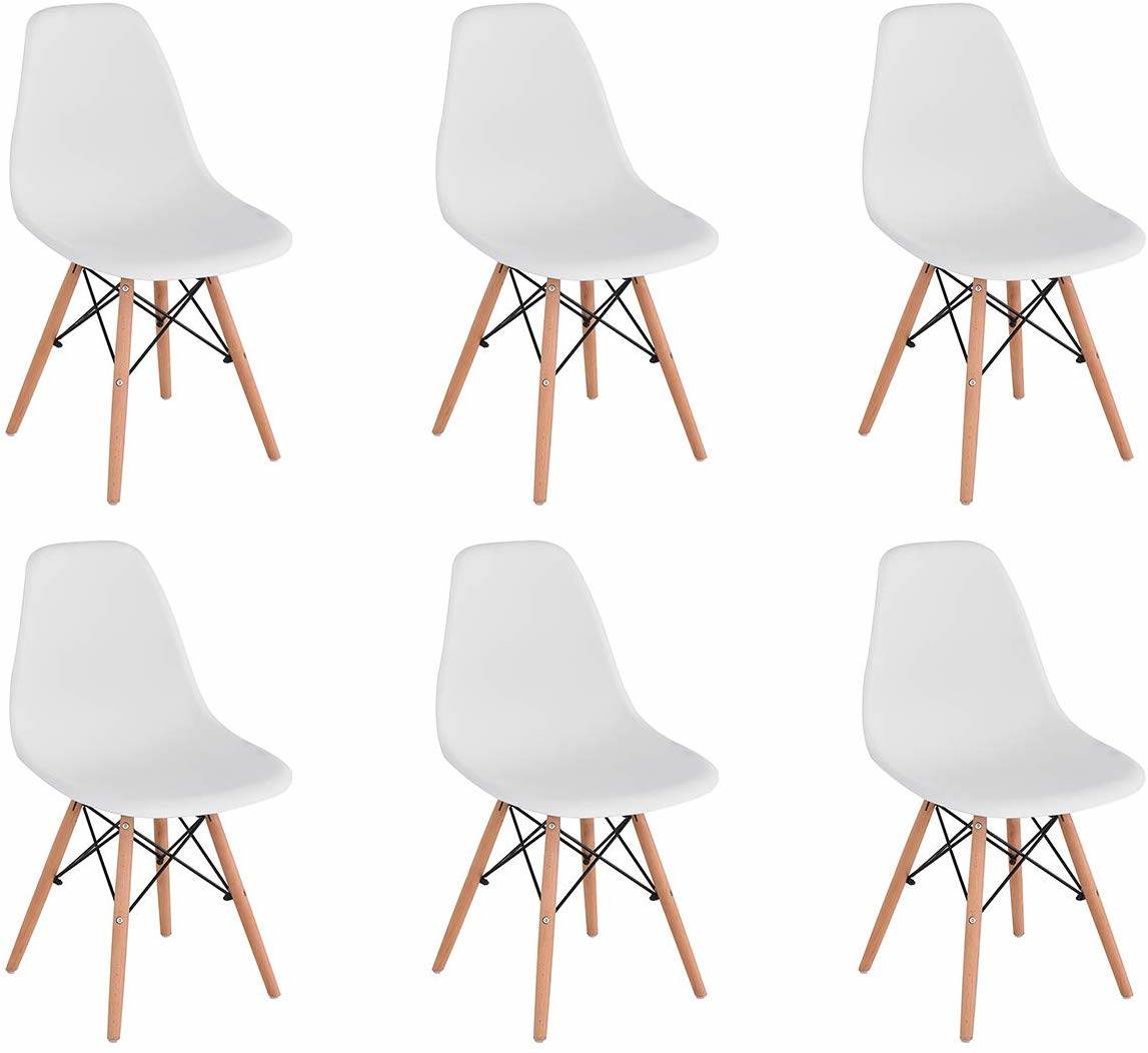 Set de seis sillas estilo Eames