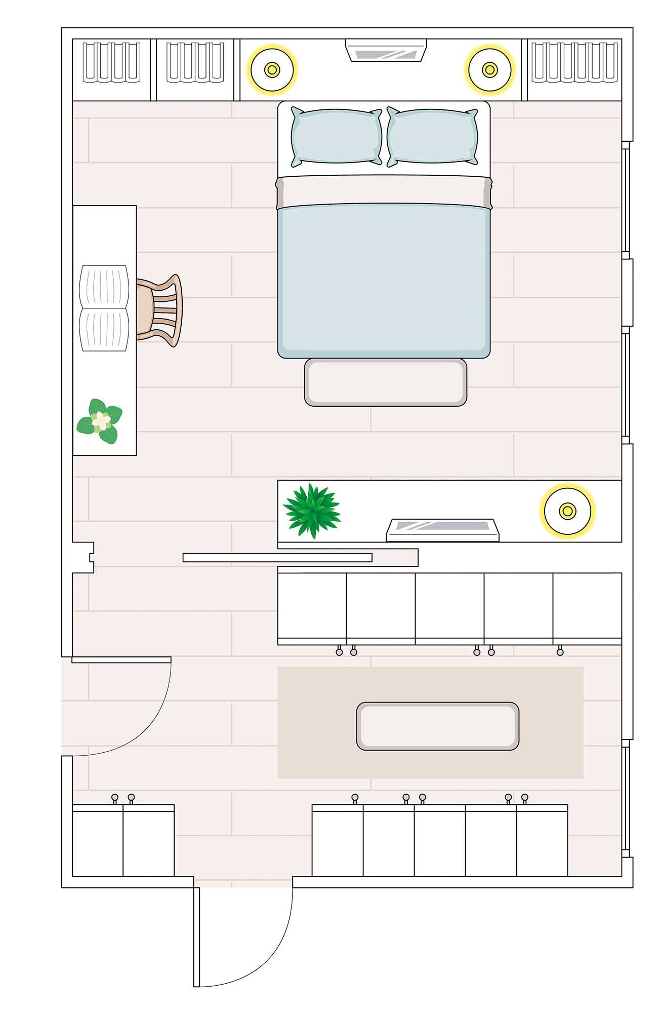 Plano de dormitorio con vestidor_00514937