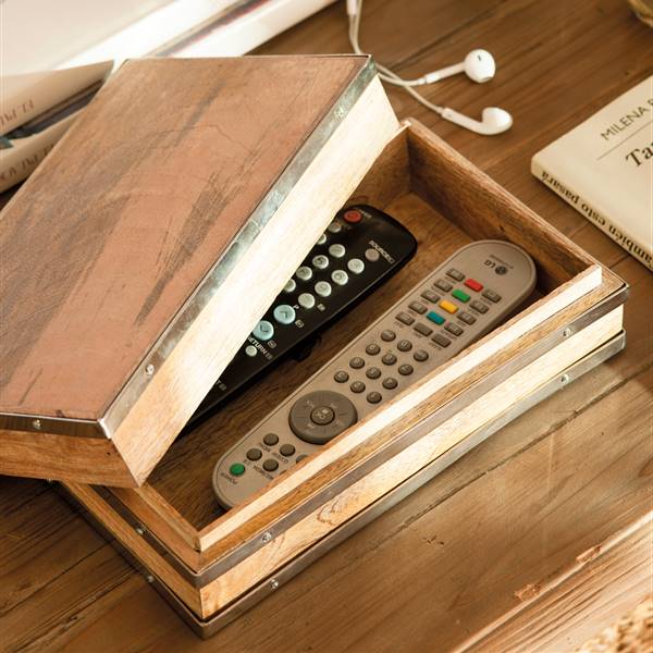 Caja de madera para guardar los mandos en la mesa de centro (00427709)