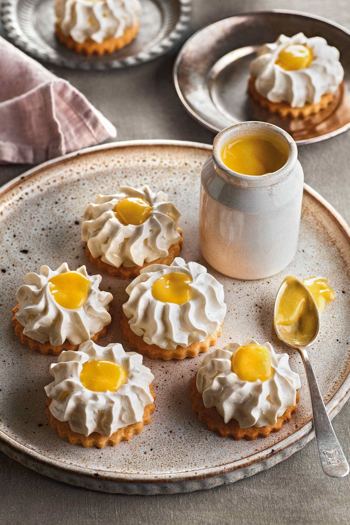 Cookies con limón y merengue.