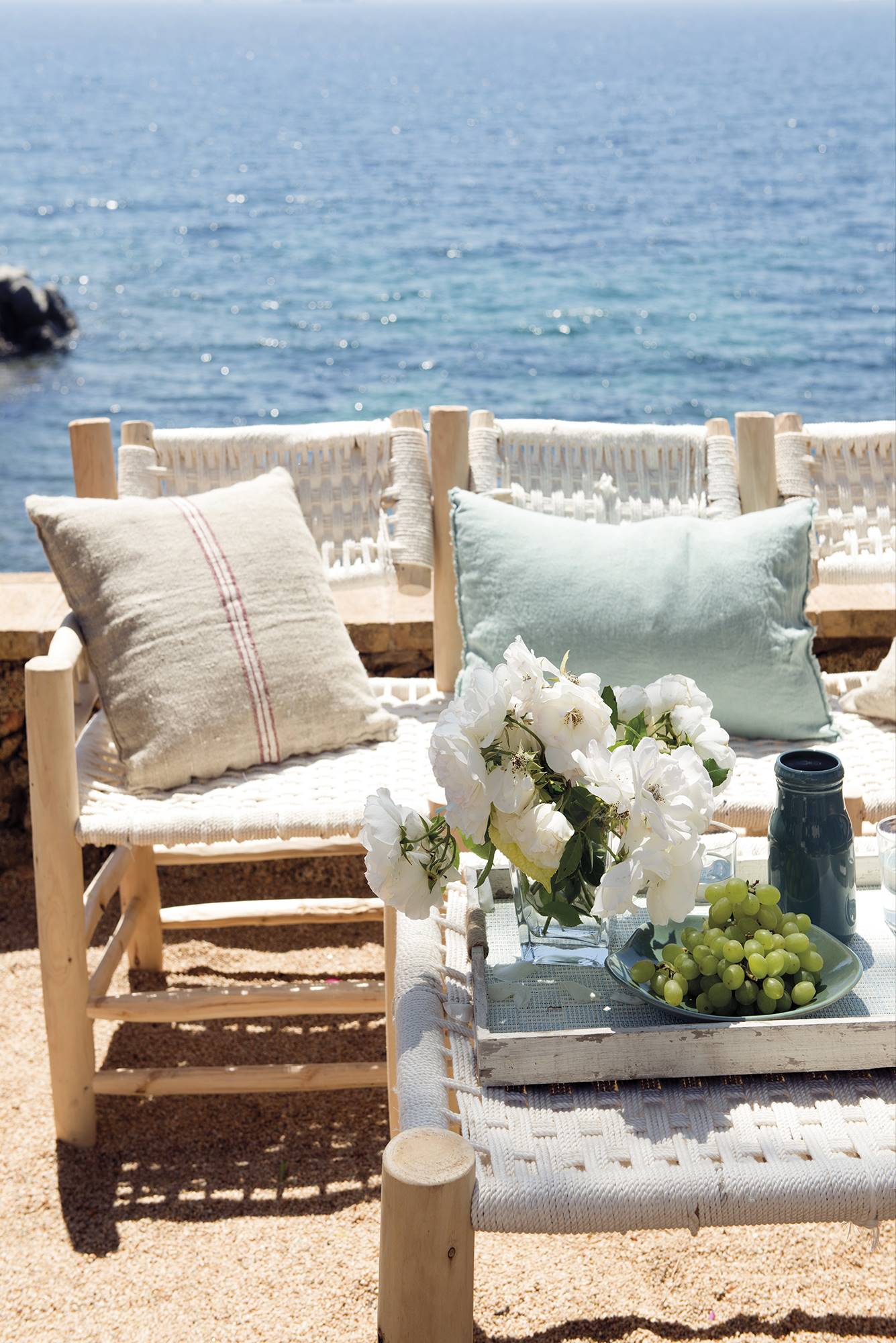 vida marina paquete de 4 fundas de almohada decorativas mediterráneas para jardín playa decoración del hogar 45 x 45 cm JOTOM Fundas de cojín impermeables para exteriores para sofá patio 