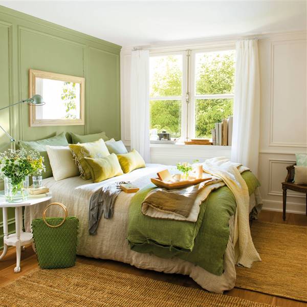 15 dormitorios en verde que invitan al relax