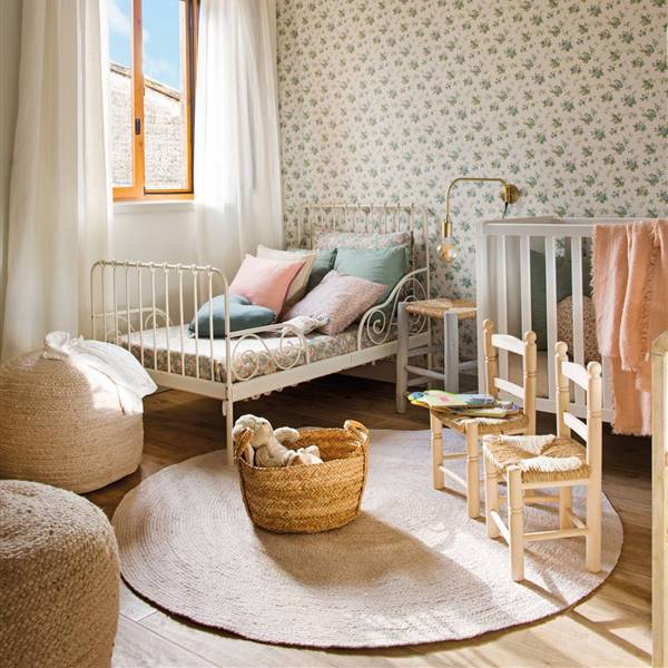 Habitaciones infantiles decoradas con fibras naturales