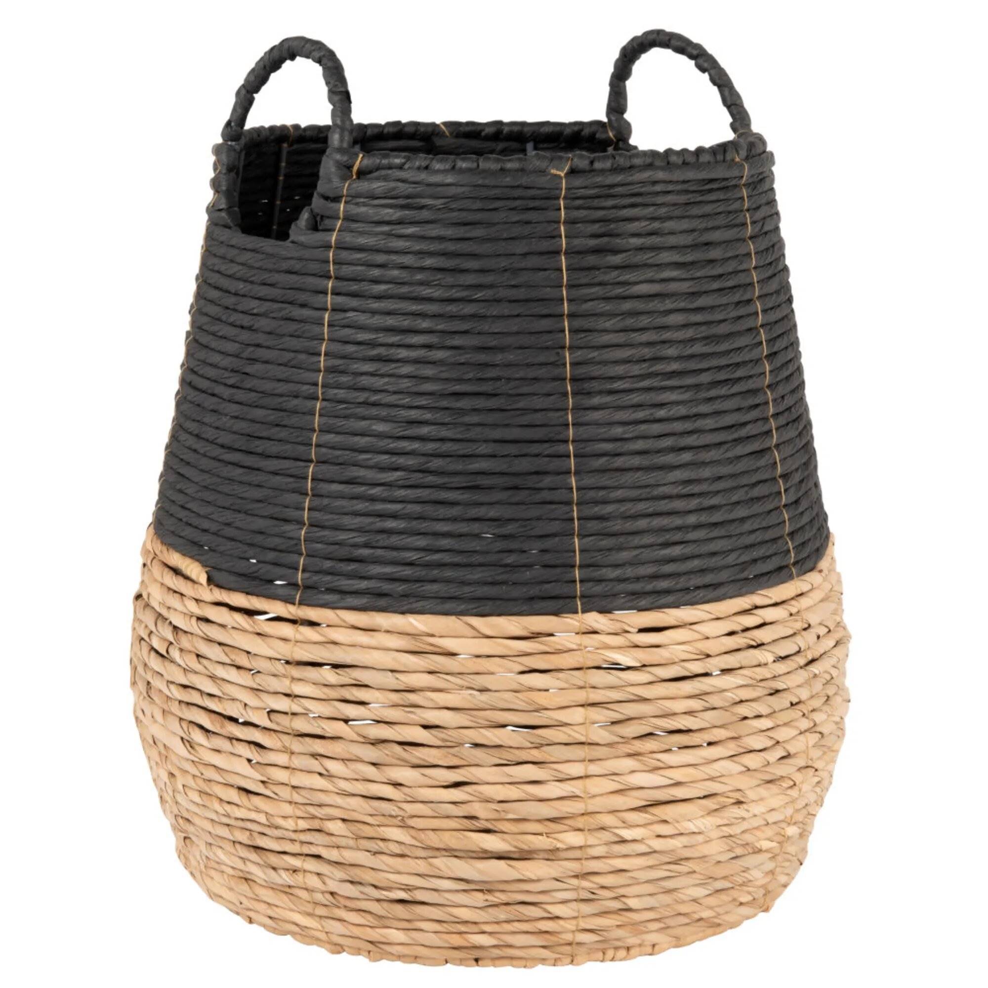 cesta-de-fibra-vegetal-negra-y-color-natural-1000-5-4-207218_1 Maisons du monde