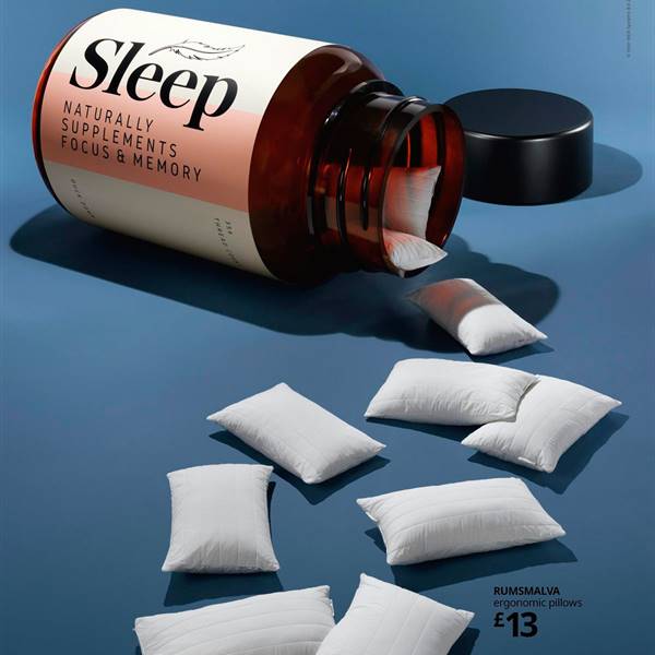 Ikea creatividad campaña publicitaria uk almohadas