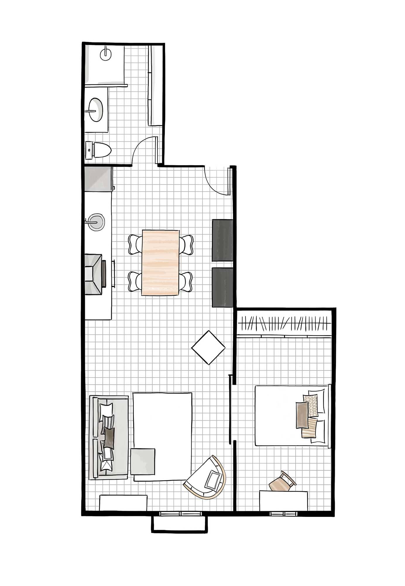 Plano de piso de 50 m2_00483037