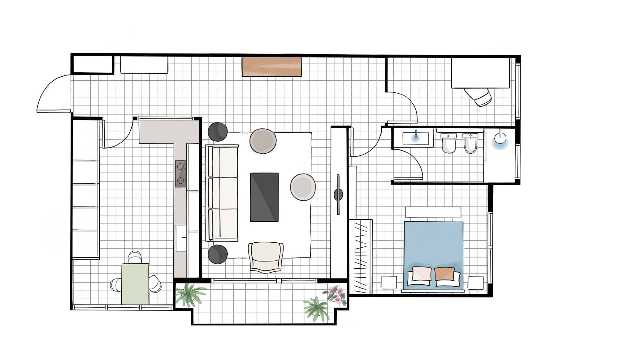 Plano de piso de 50 m2_00493770 O