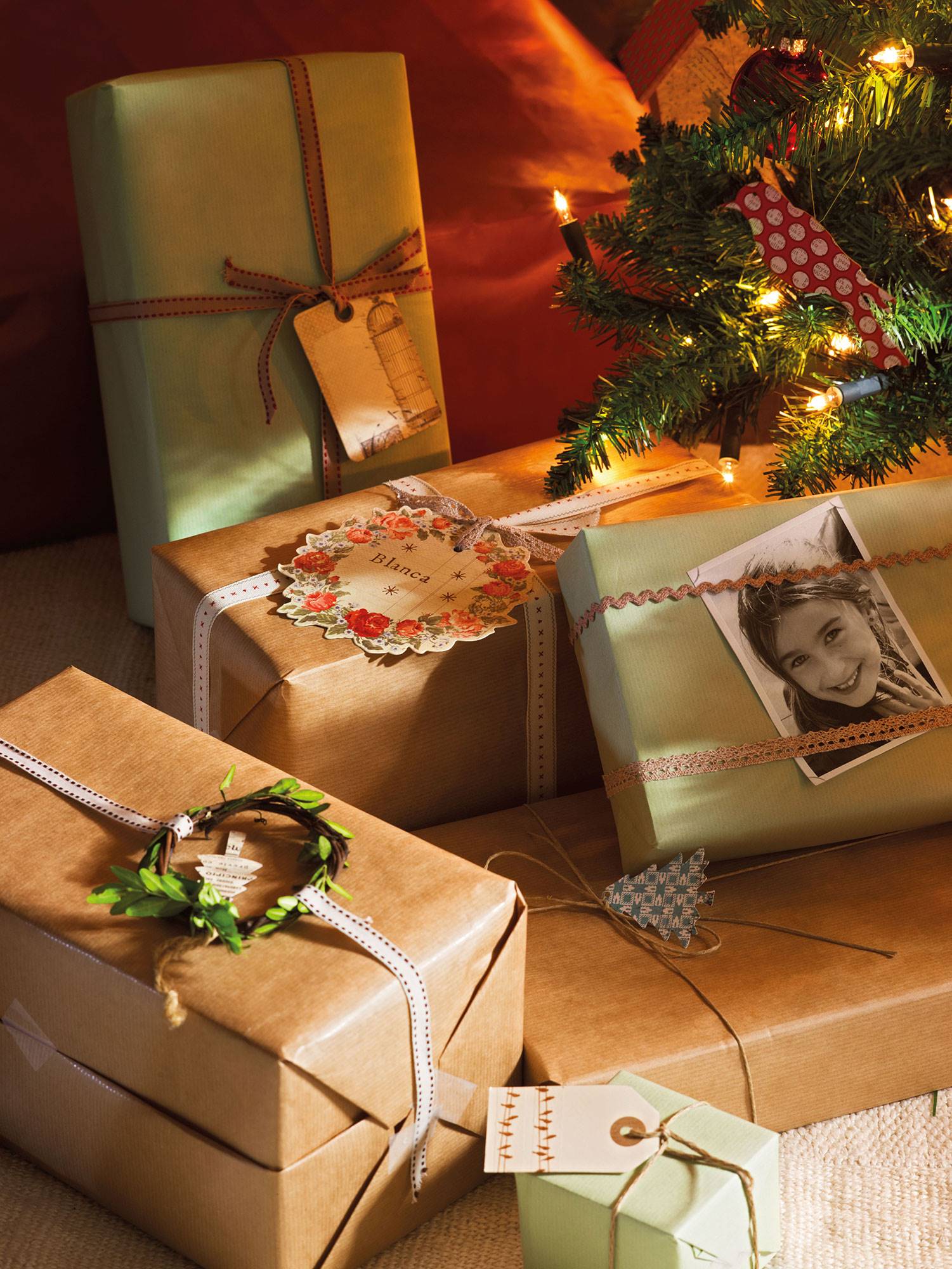 Manualidades 5 diseños Envoltura de Regalos CHUANGOU Cintas de regaloNavidad Cinta de Navidad Impresas para Decoraciones navideñas 