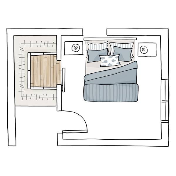 5 planos de dormitorios que te ayudarán a decidir donde poner el armario