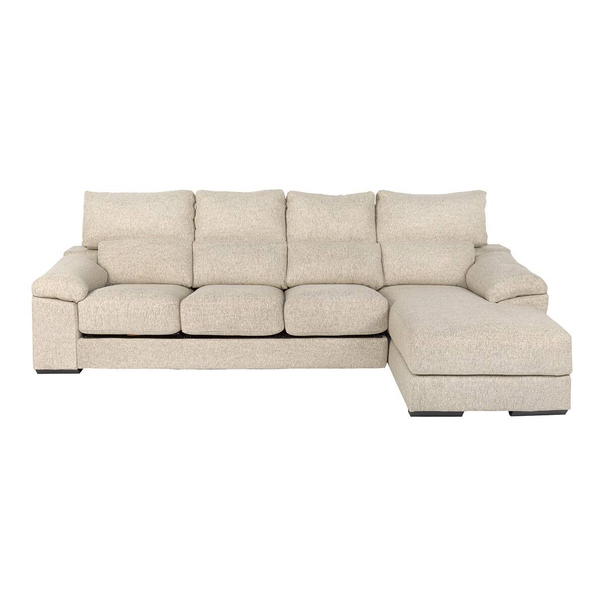 sofa beige chaise longue eci