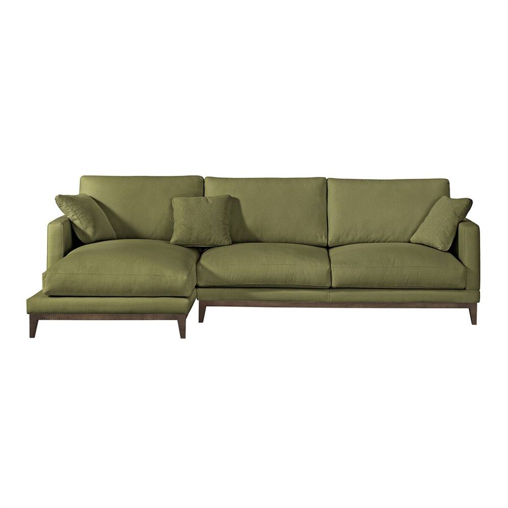 sofa verde con chaise longue eci