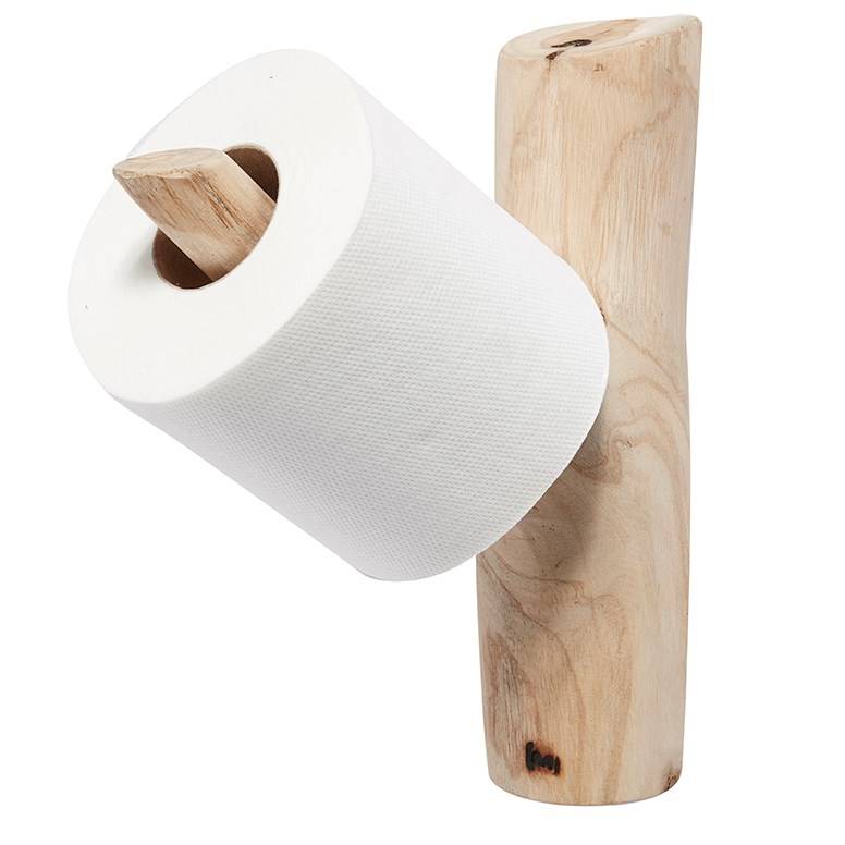 Portarrollos de papel de baño de madera