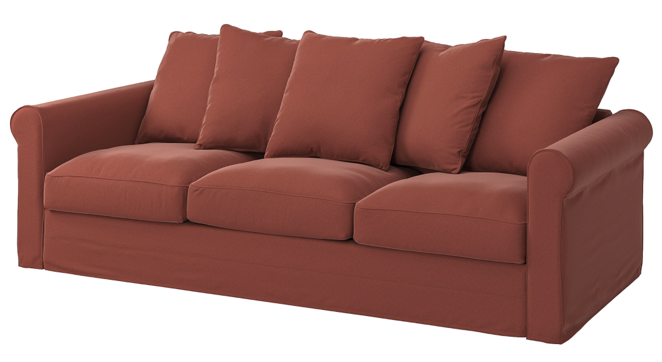 Sofá GRÖNLID en color rojo de IKEA