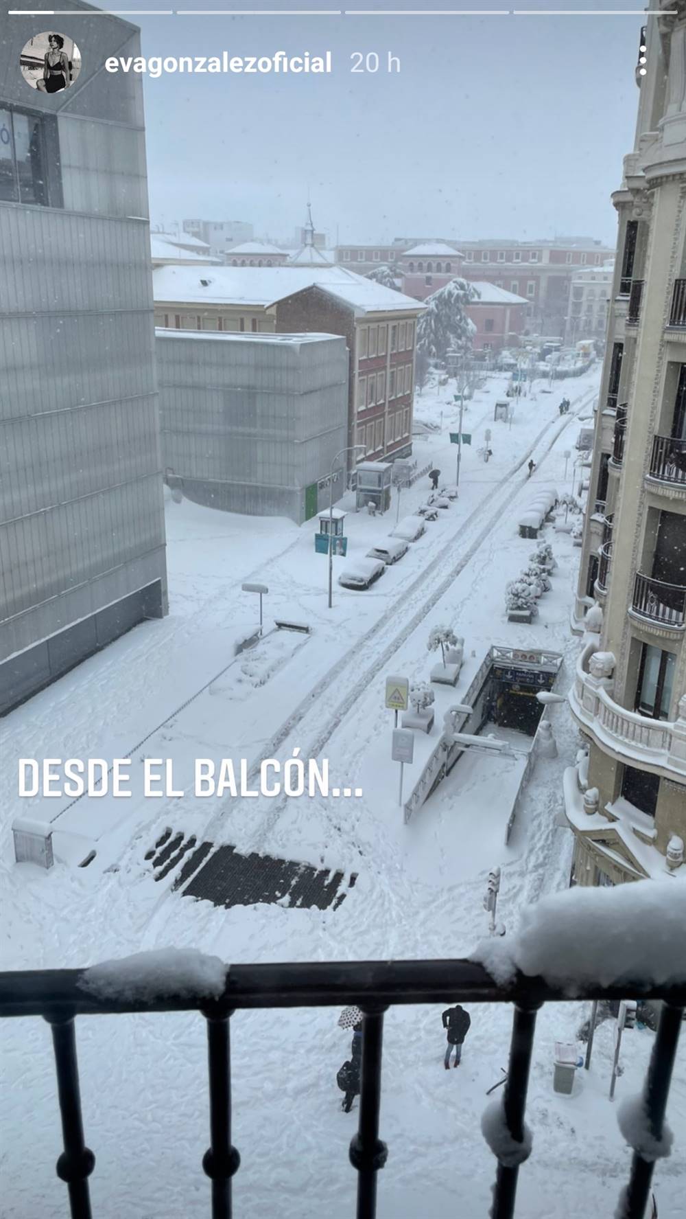 Balcón nevado Eva González
