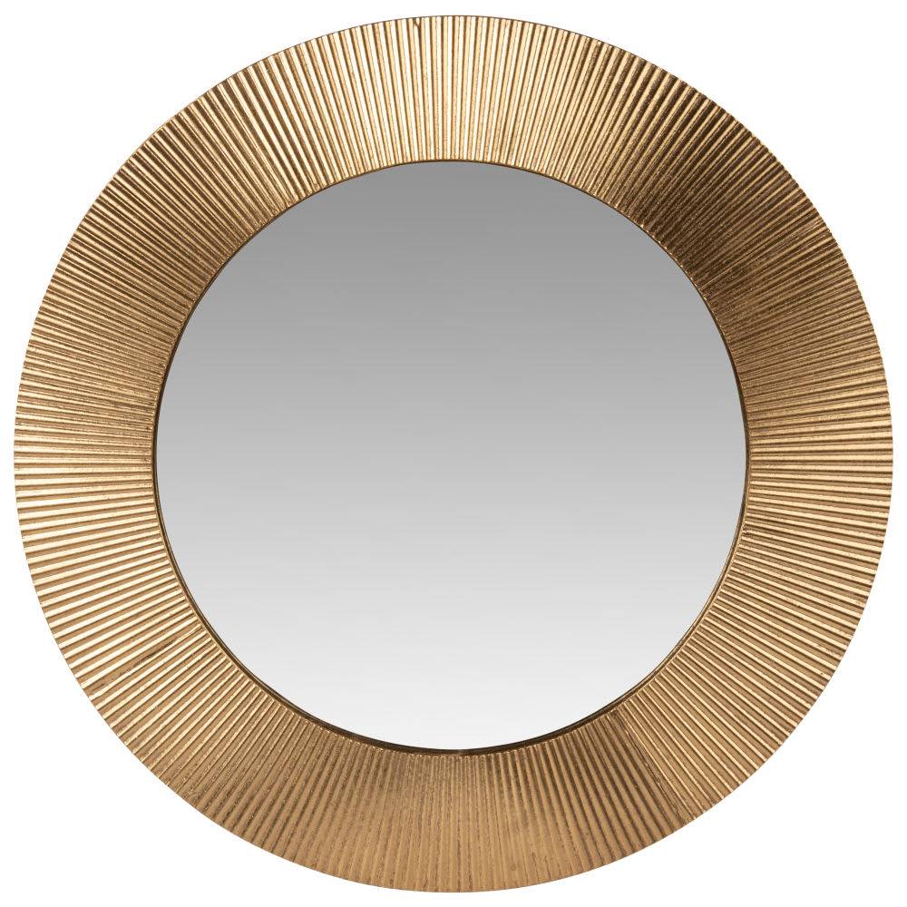 Un espejo metal dorado 