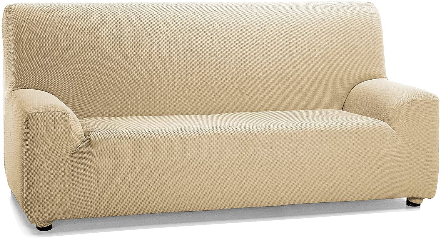 Funda elástica para el sofá en color beige de Amazon