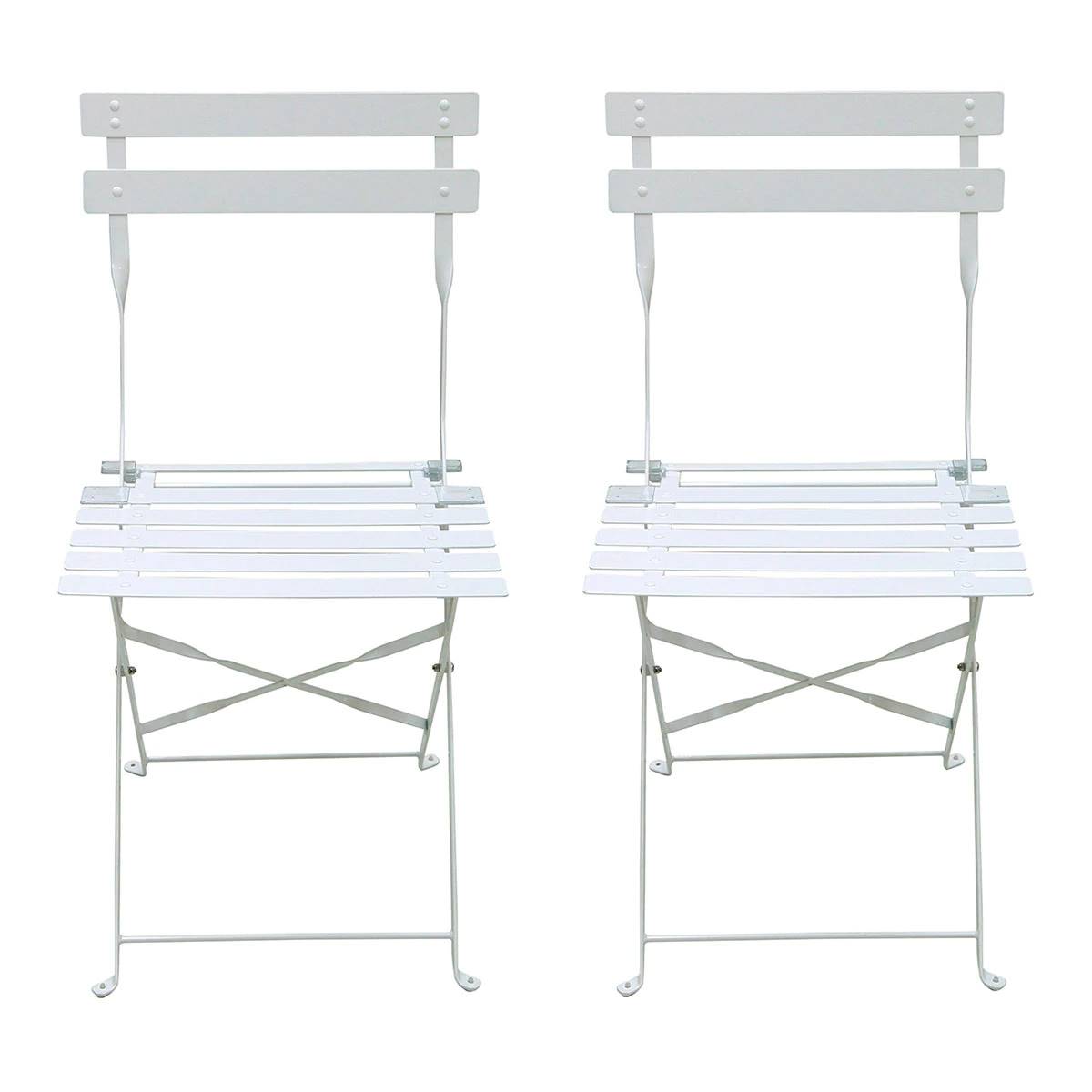 Set de 2 sillas de balcón plegables en color blanco de El Corte Inglés