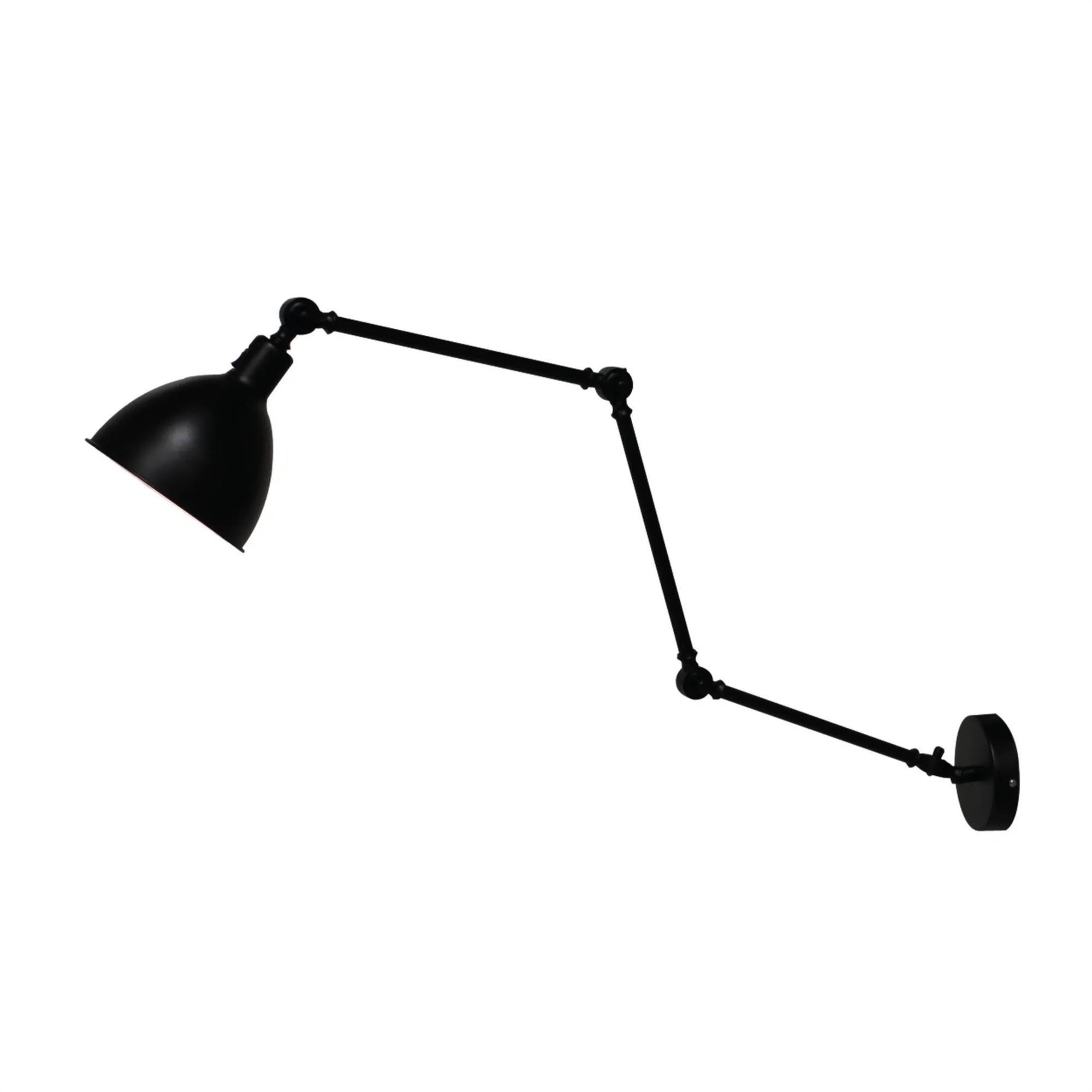 Lámpara de pared Bazar de metal negro con brazo articulado de Nordic Nest