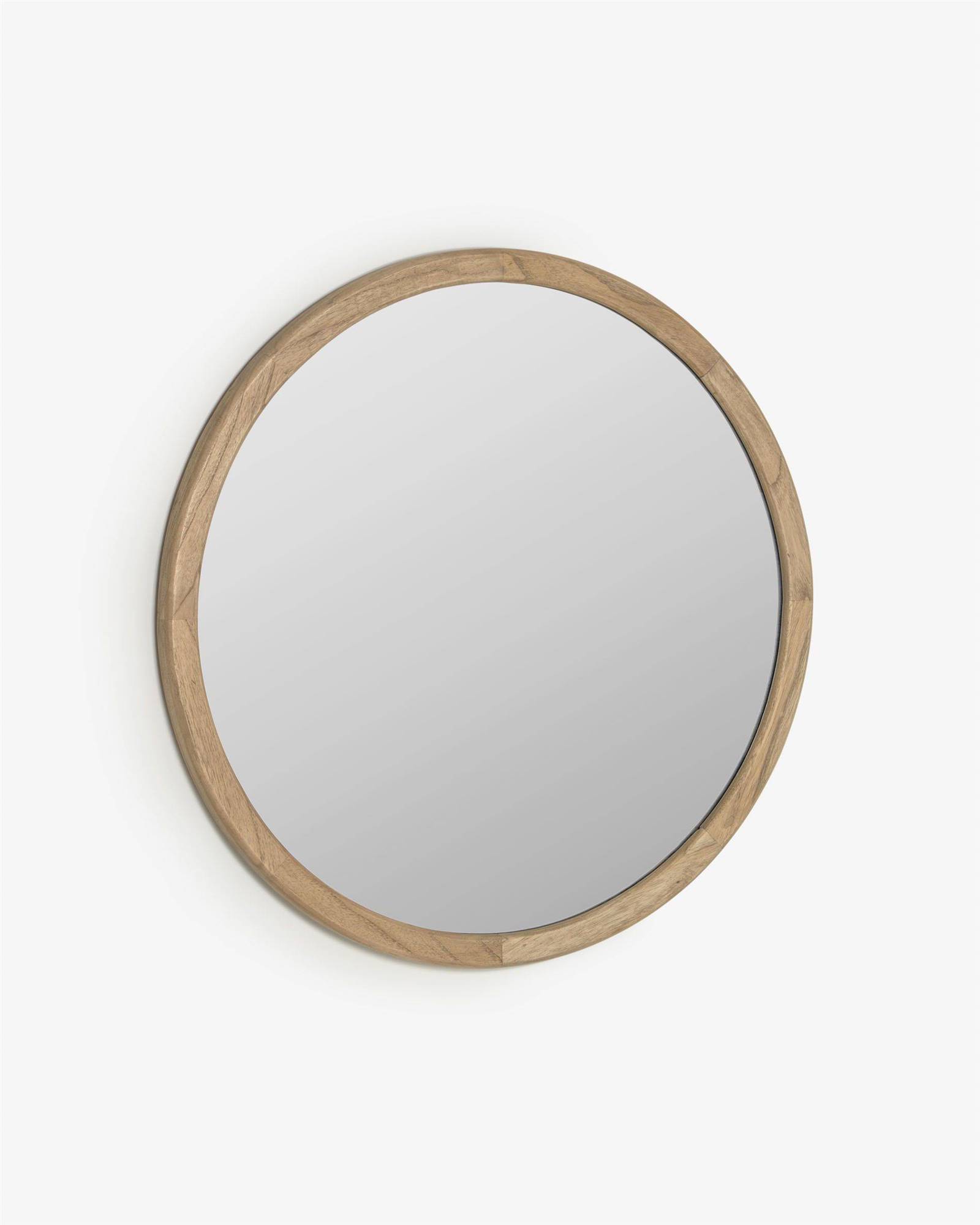 Espejo redondo de madera Alum, de Kave Home