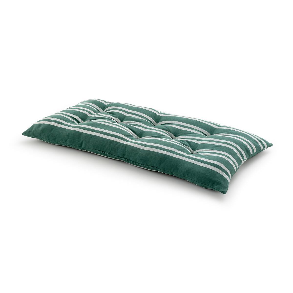 Topper para el sofá con estampado a rayas blancas y verdes de La Redoute