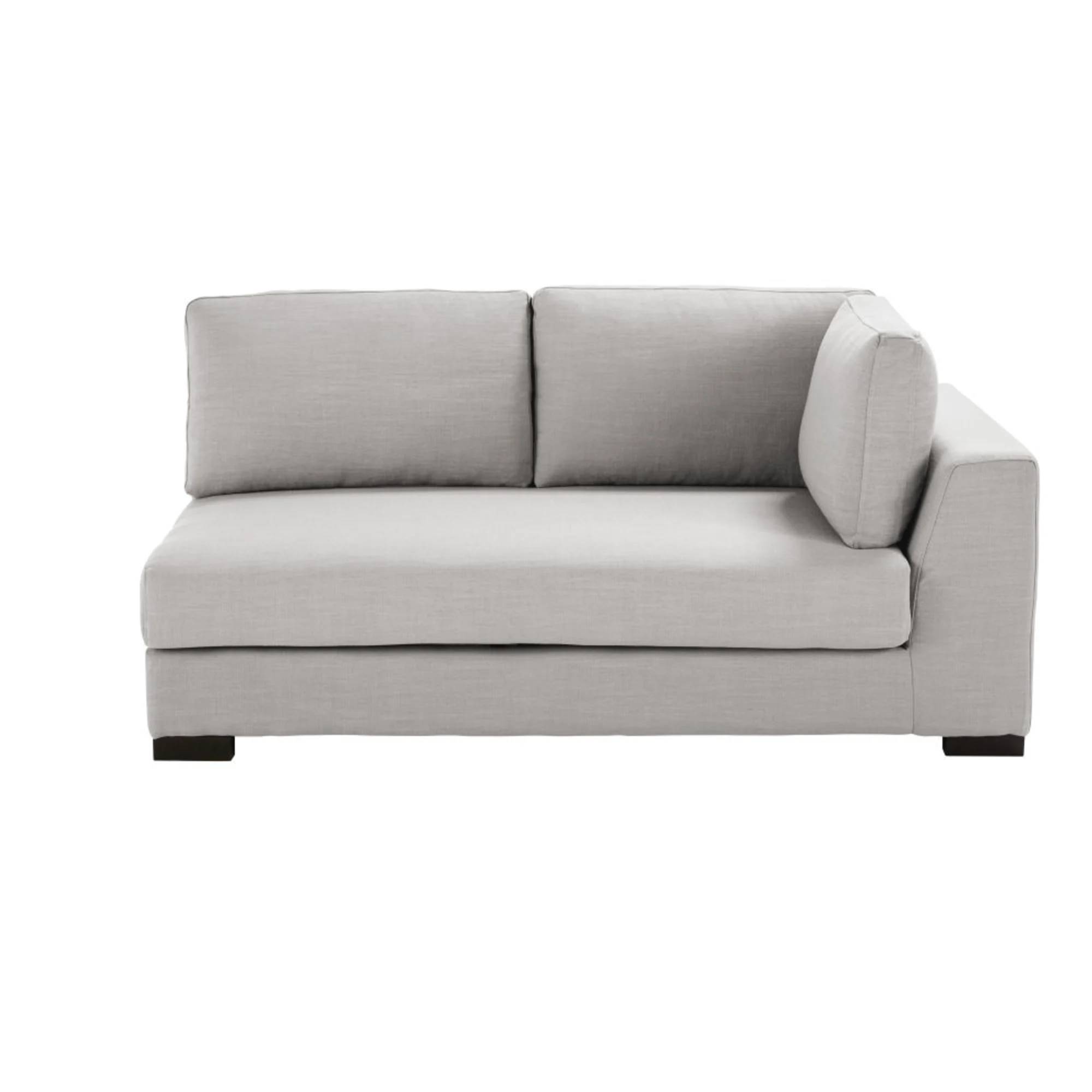 Reposabrazos derecho para sofá modular de 2 plazas gris claro Terence de Maisons du Monde
