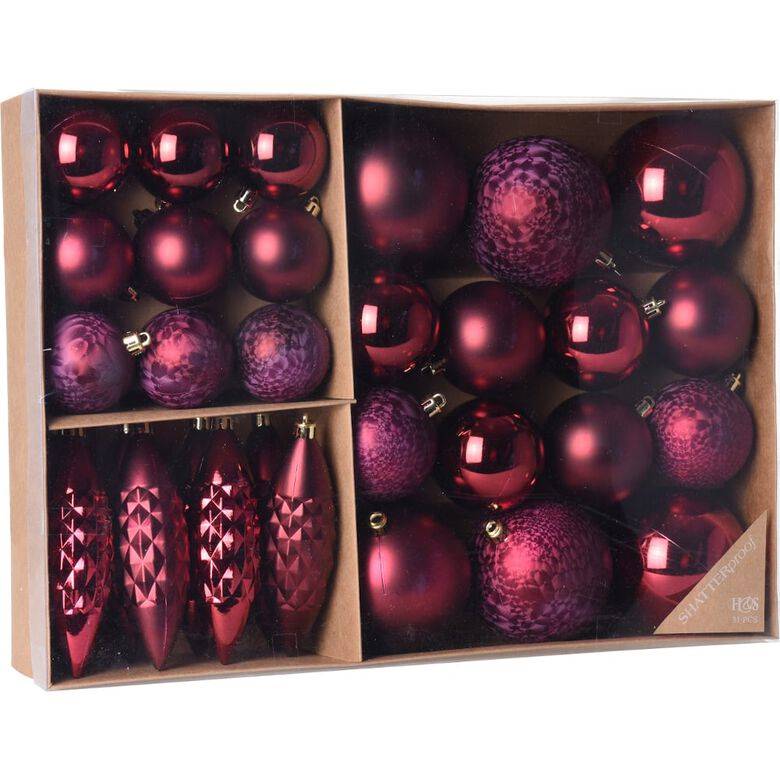 caja 31 bolas para Navidad Casa Viva