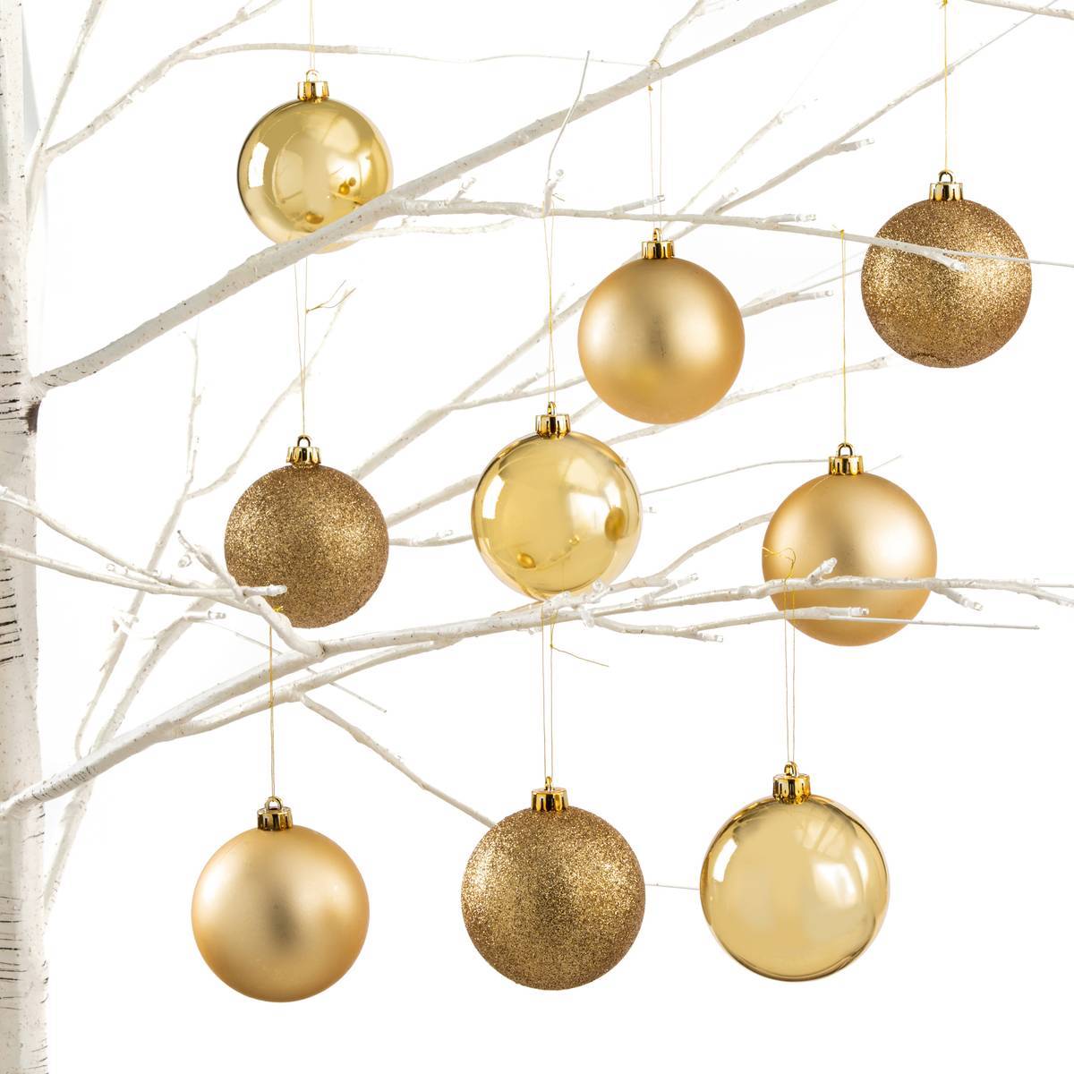 Bolas de Navidad doradas de La Redoute.