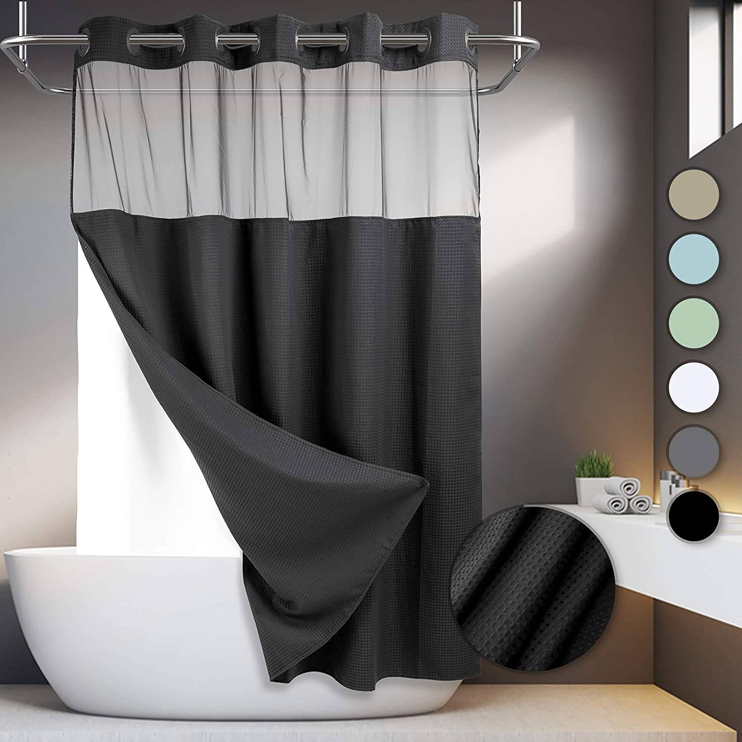 Una cortina de ducha de alta calidad