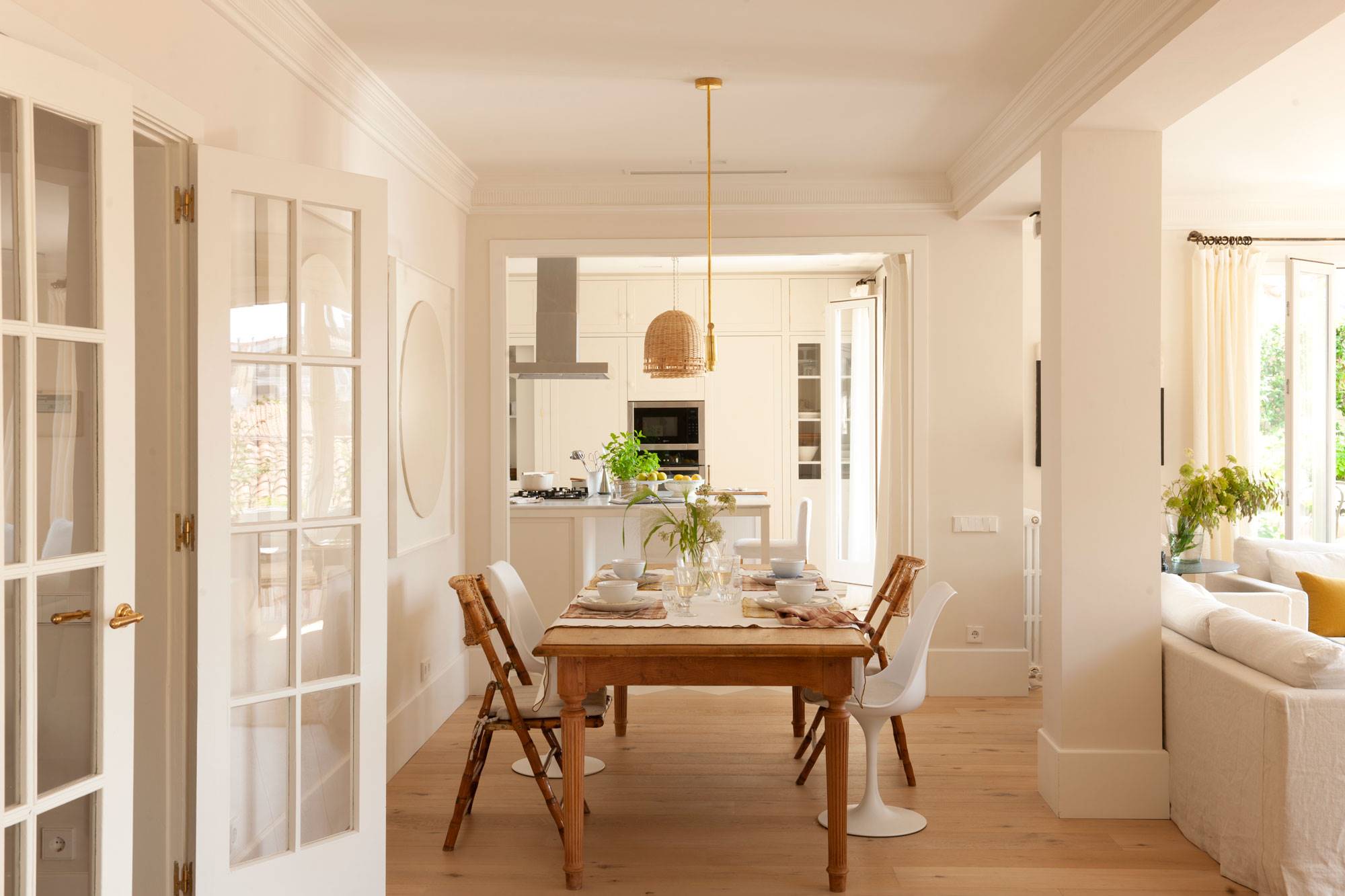 Cómo integrar cocina, salón y comedor en un mismo espacio.