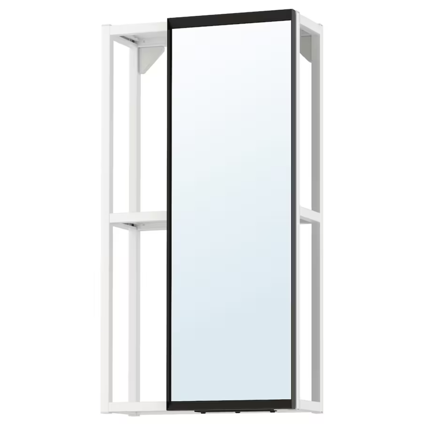 Ideas de IKEA para pisos pequeños 2022. Baño pequeño con armario con espejo blanco ENHET.