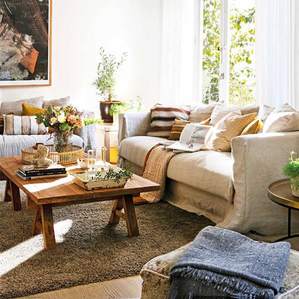 40 trucos para combinar alfombra y sofá que te servirán de inspiración para tu salón 