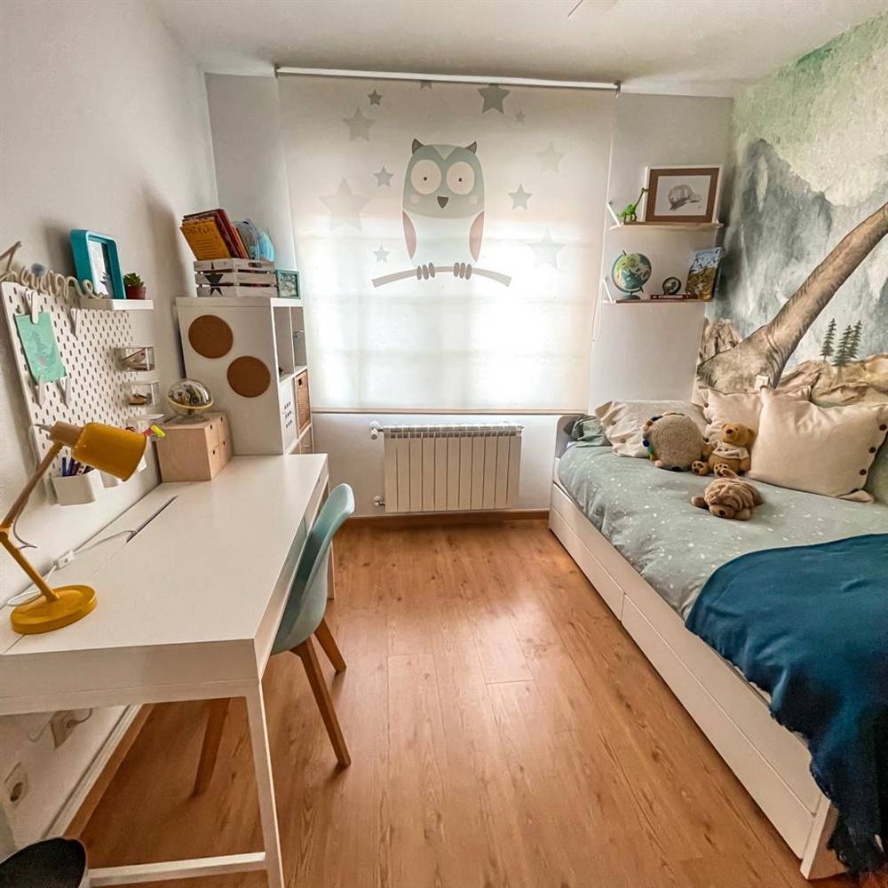 El dormitorio del hijo (Jaime) de la casa de la lectora Trini Pérez en un pueblo de Madrid