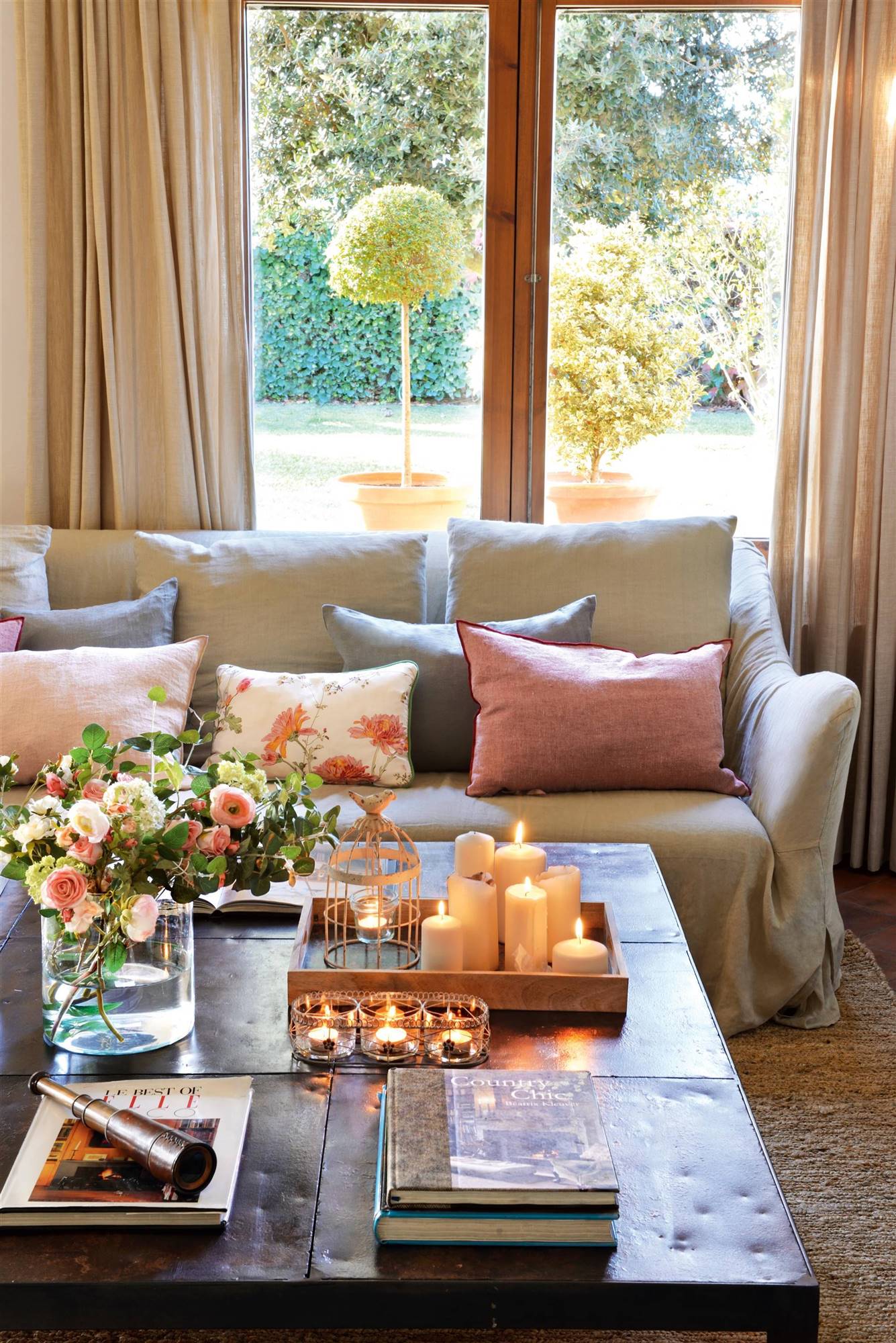 Ideas para decorar con sofás con fundas de lino. 