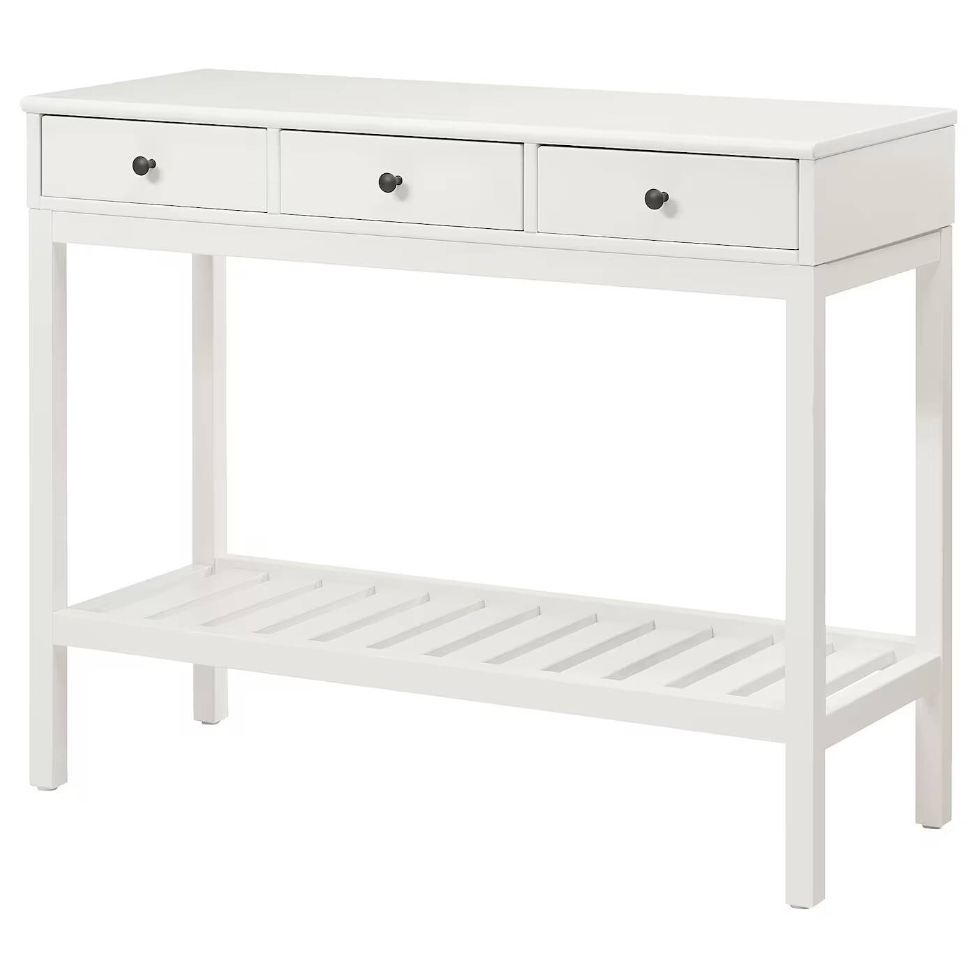 Ideas con muebles blancos de IKEA: consola PANGET. 