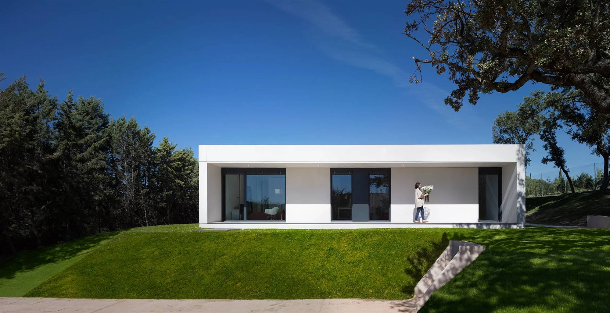 Casa prefabricada blanca moderna