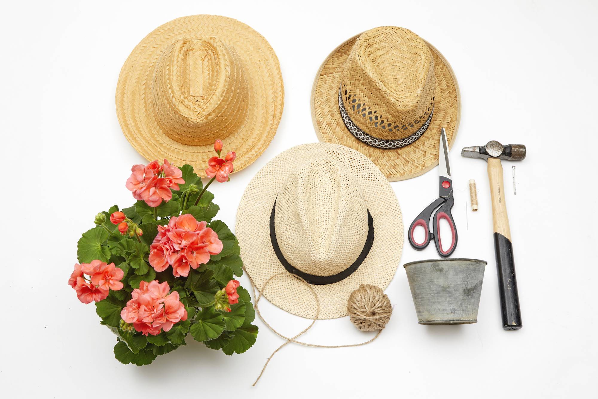 por ciento Dialecto Persuasión Cómo decorar la pared con sombreros de paja y geranios. ¡Una apuesta ideal  para este verano!
