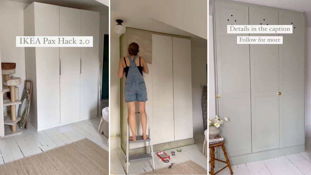 El hack viral del armario PAX de IKEA: paso a paso fácil y barato (y un  vídeo con más hacks)