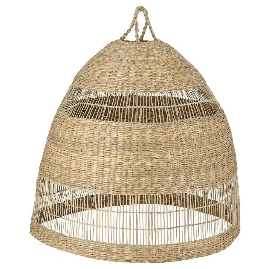 Pantalla para lámpara de techo de junco marino Torared, de Ikea