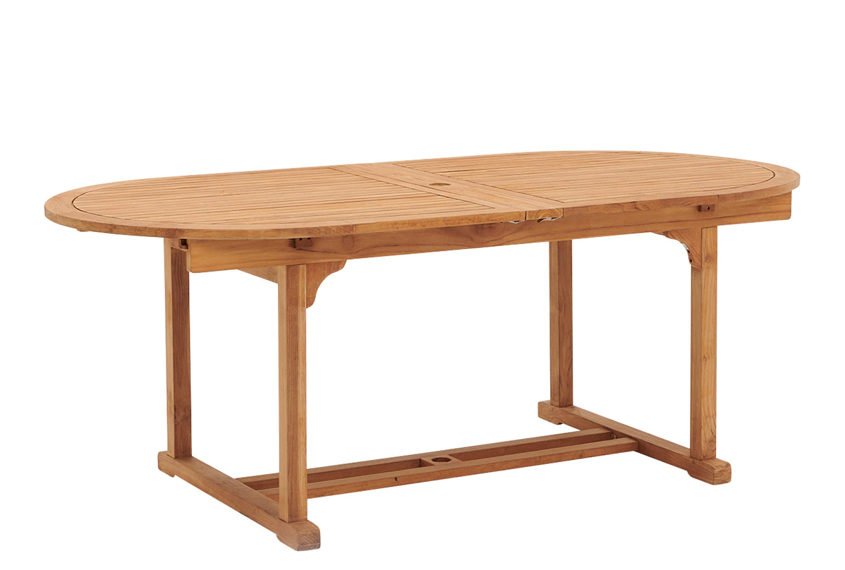 Rebajas El corte Inglés: mesa de comedor de jardín extensible en madera de teca.  