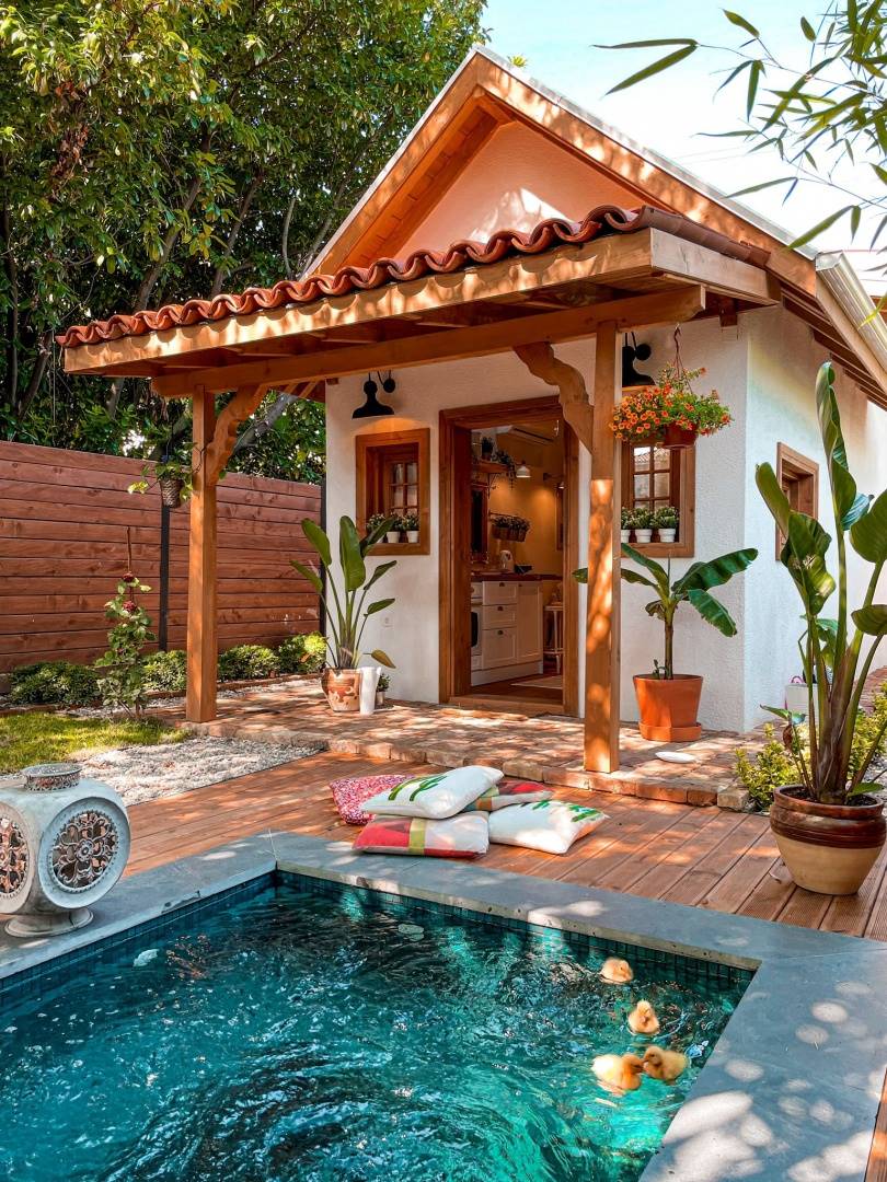 Una mini casa de 42 m2 con piscina