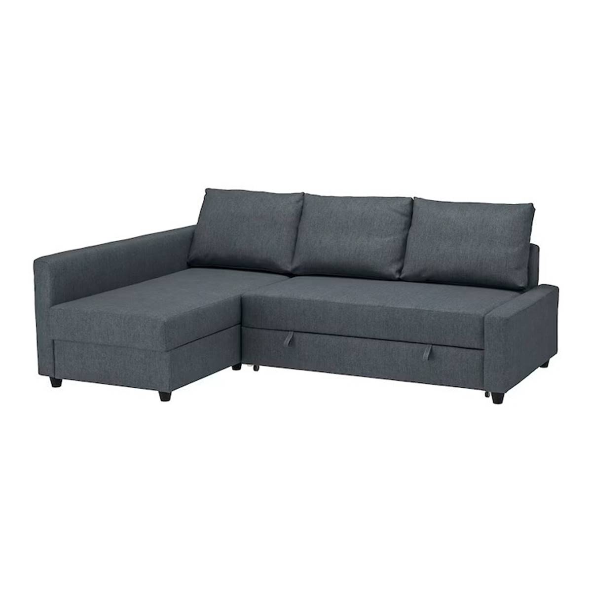Sofá cama Friheten en color gris de IKEA. 