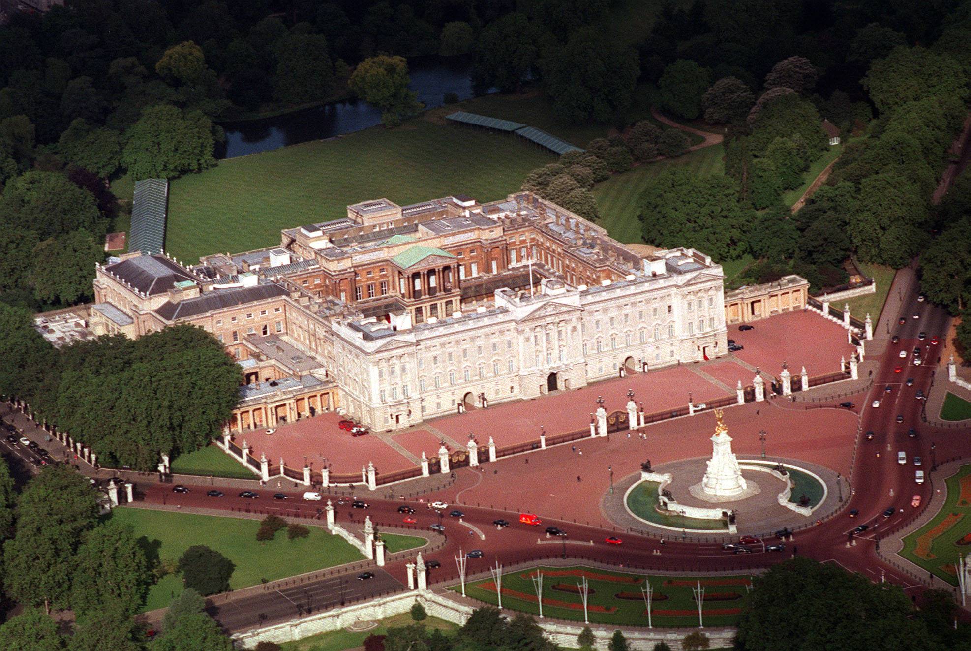 Buckingham Palace desde el aire.