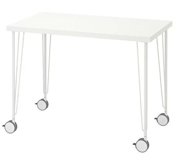 Mesa escritorio con ruedas de IKEA.