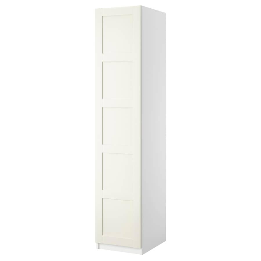 Armario PAX de IKEA en color blanco con una puerta.
