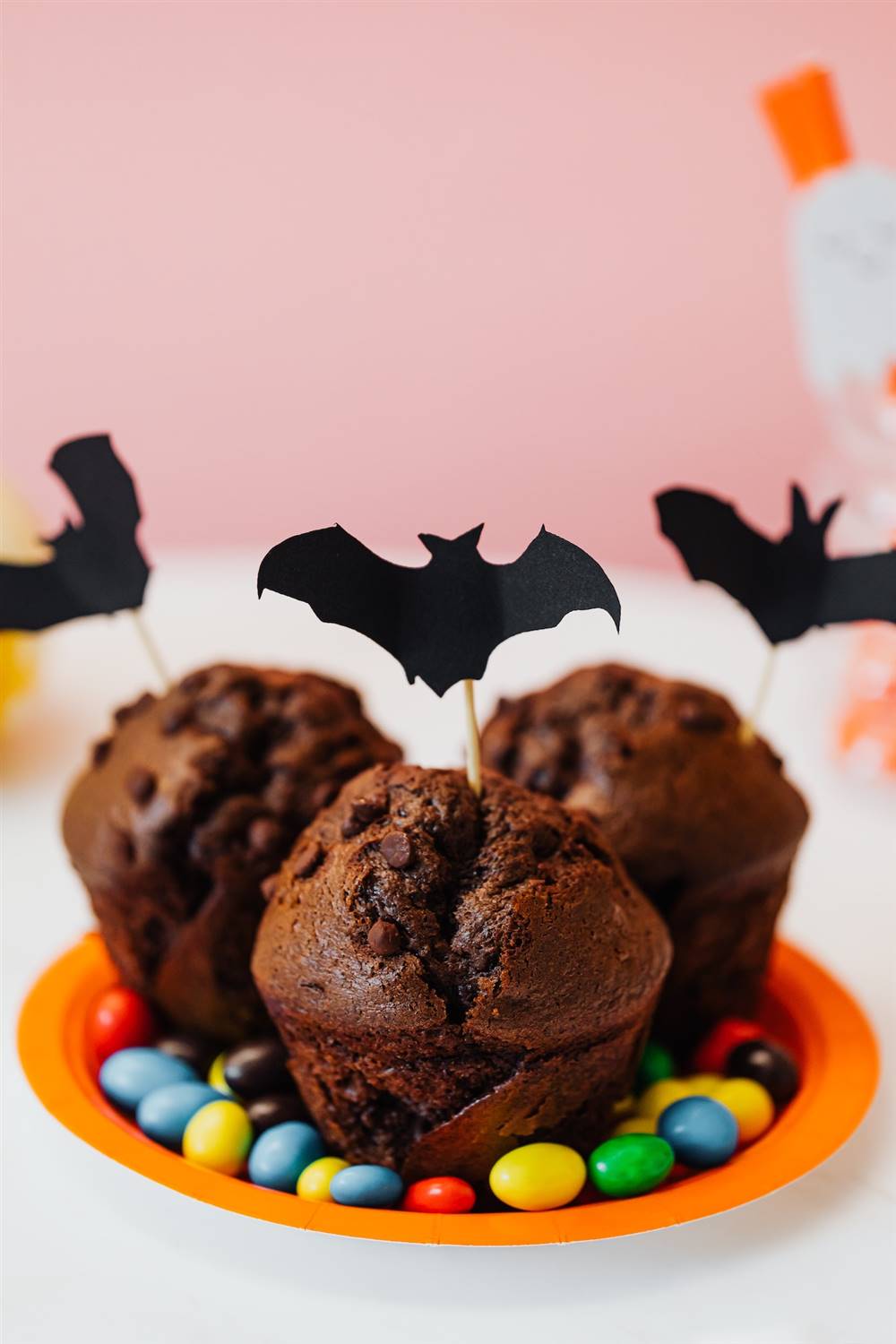 Cupcakes con murciélagos.